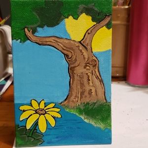 Tree acrylic painting